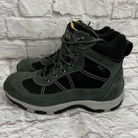 L.L. Bean Men's Primaloft Waterproof Gray Black Lace Up Hiking Boots 9 medium - Picture 1 of 13